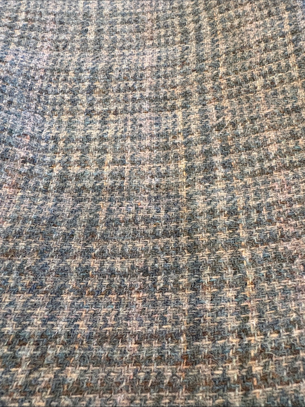 Vintage thicker‎ Wool Blend Tweed in Green and Gray Plaid 72 x 60 Bo Xx